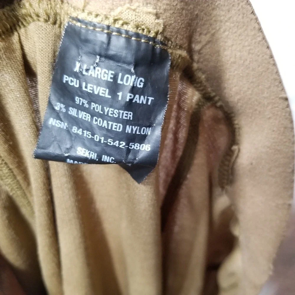 SEKRI PCU Level 1 Pants, Base Layer Coyote Brown Special Forces Size XLarge Long